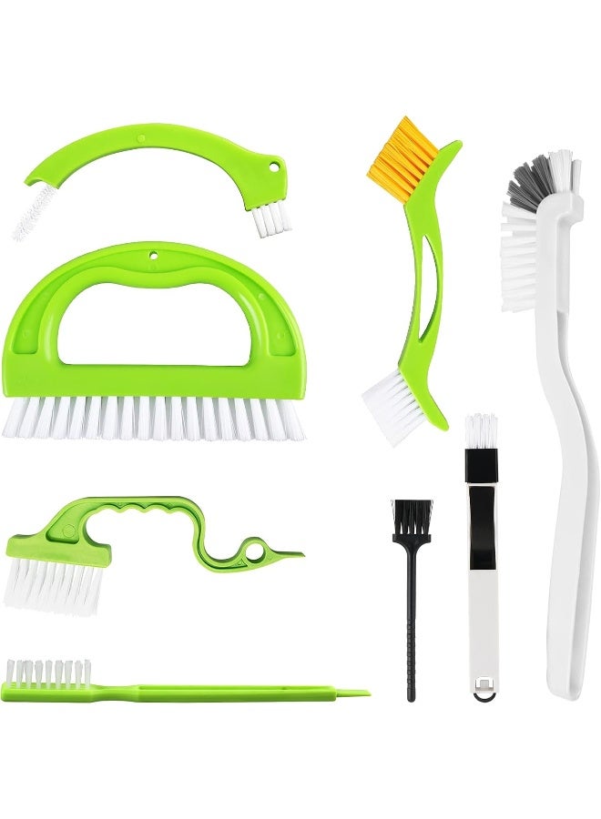 LeeLoon 8 Pack Grout Cleaner Brush, Hand-held Groove Gap Cleaning Tools Tile Joint Scrub Brush to Deep Clean, Household Cleaning Brushes for Window Door Track, Stove Tops, Shower, Kitchen, Seams, Floor Lines - Image 1
